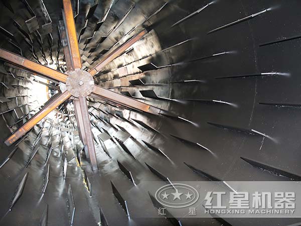 間接傳熱烘干機內(nèi)部細(xì)節(jié)