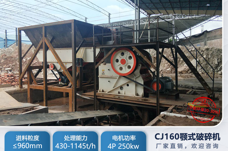 CJ160顎式破碎機參數 CJ160顎式破碎機參數