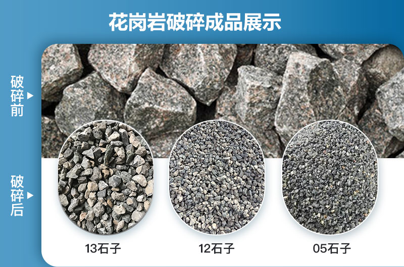 花崗巖破碎成品展示 花崗巖破碎成品展示