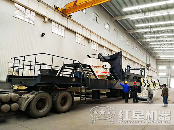 青石、鵝卵石等物料制砂處理推薦使用車載流動制砂機