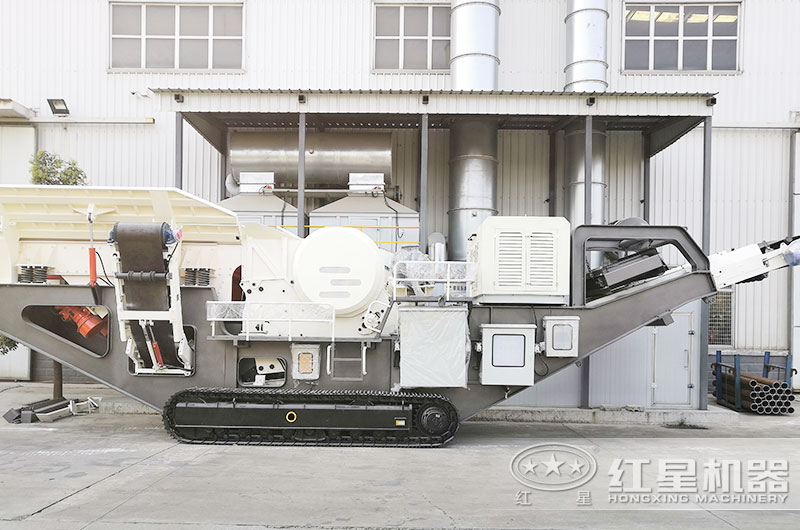 石子生產現場告訴您，履帶移動三機破碎效果是多么好