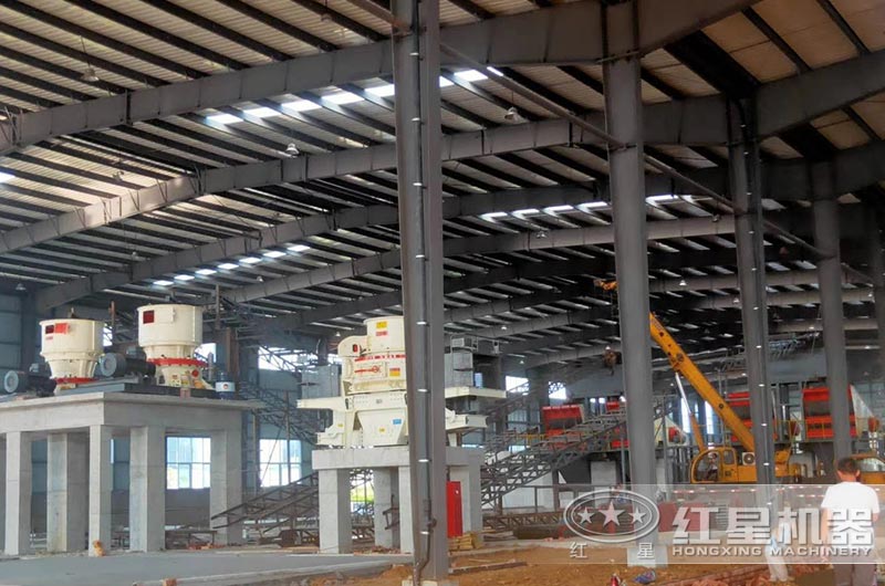 碎石制砂生產現(xiàn)場